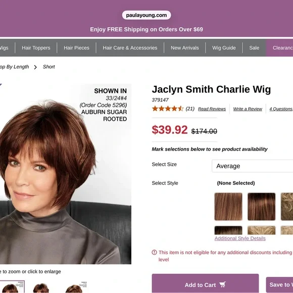 Charlie Wig
Auburn Sugar Rooted color - Picture 3 of 9